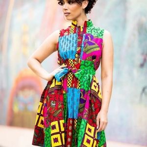 Ankara Sleeveless Dress